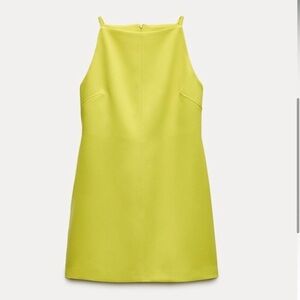 Zara Lime Green Mini Dress